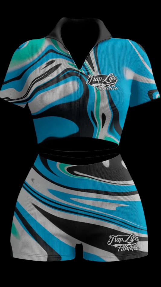 Teal/Blk TrapLife Athletic Set